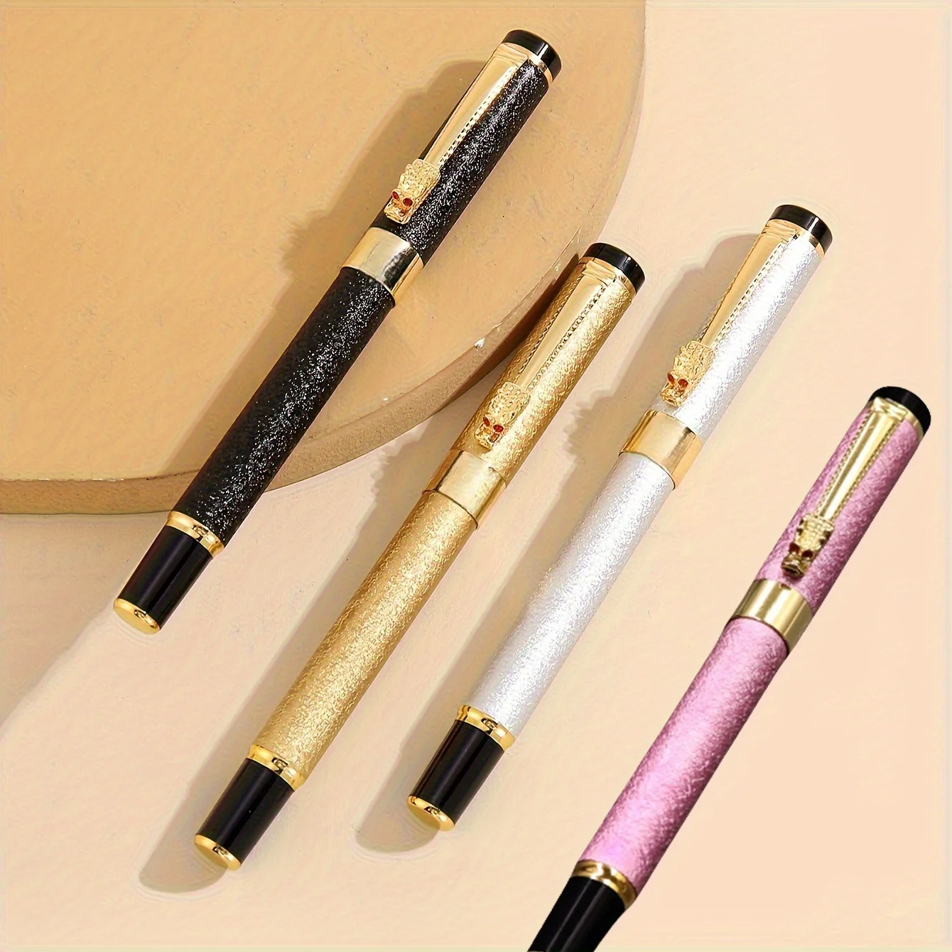 1 Pc Scrub Metal Pen, Lridium Tip Medium size 0.5mm, Office School Students for Men and Women Daily Writing Best Fountain Pen,