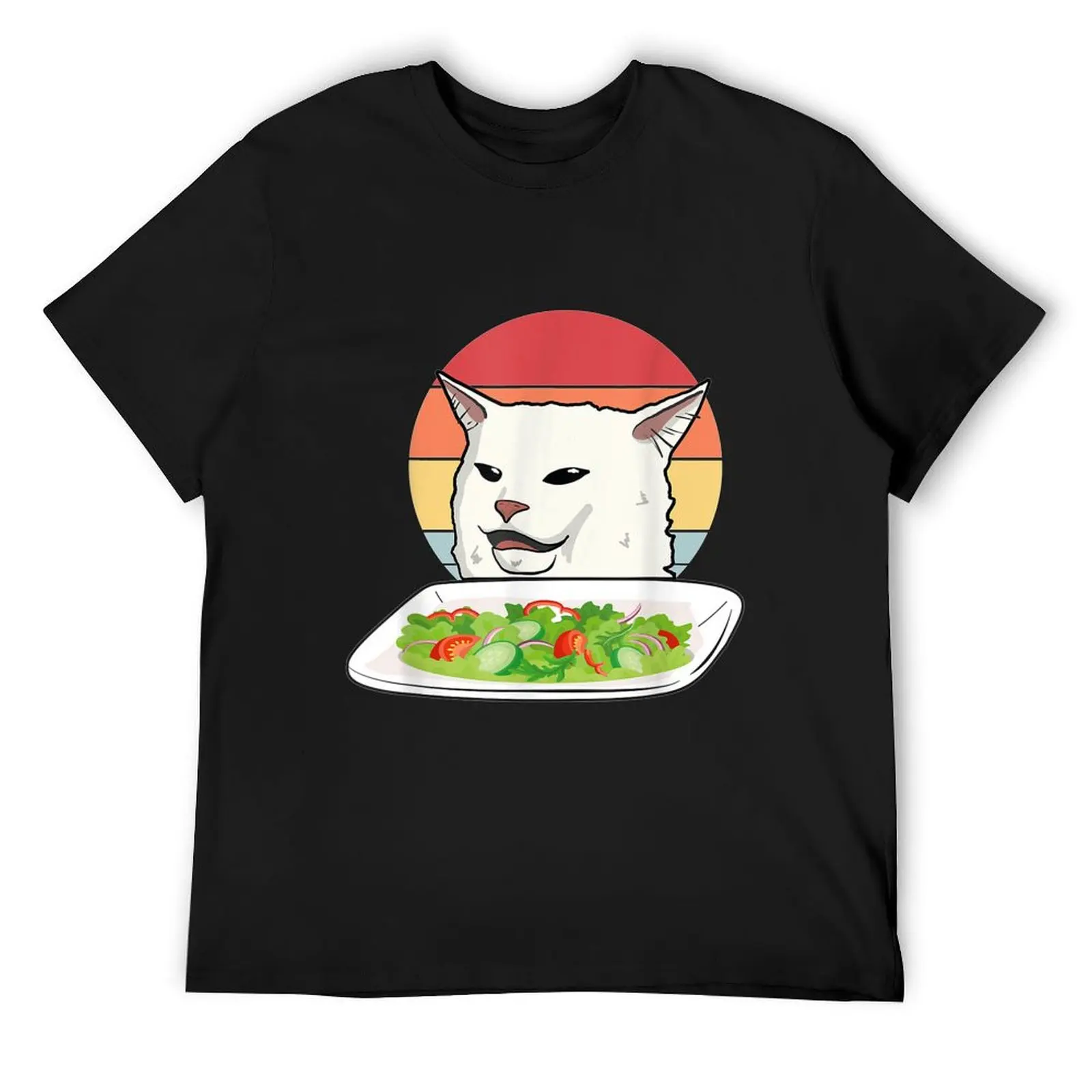 

Angry women yelling at confused cat at dinner table meme T-Shirt Man t-shirt Funny t-shirt graphic t shirts t shirt for men