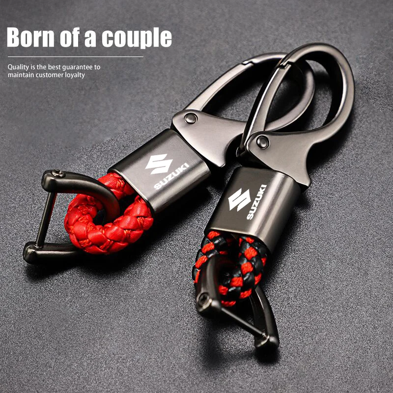 Car keychain metal leather key chain Car Interior Decoration For Suzuki Grand Swift Jimny Vitara Baleno SX4 Alto Car Accessories