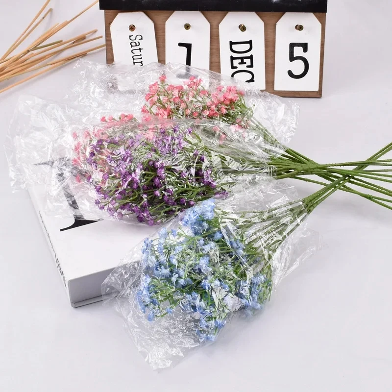 Plastic Gypsophila Bouquets for Wedding, Artificial Babies Breath, DIY Floral Arrangement, Home Decoration, 90Heads, 500 Pcs