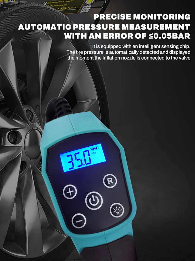 Automatic Cordless Inflator Electric Air Pump Handheld Car Tire Air Compressor For Makita 18V Battery