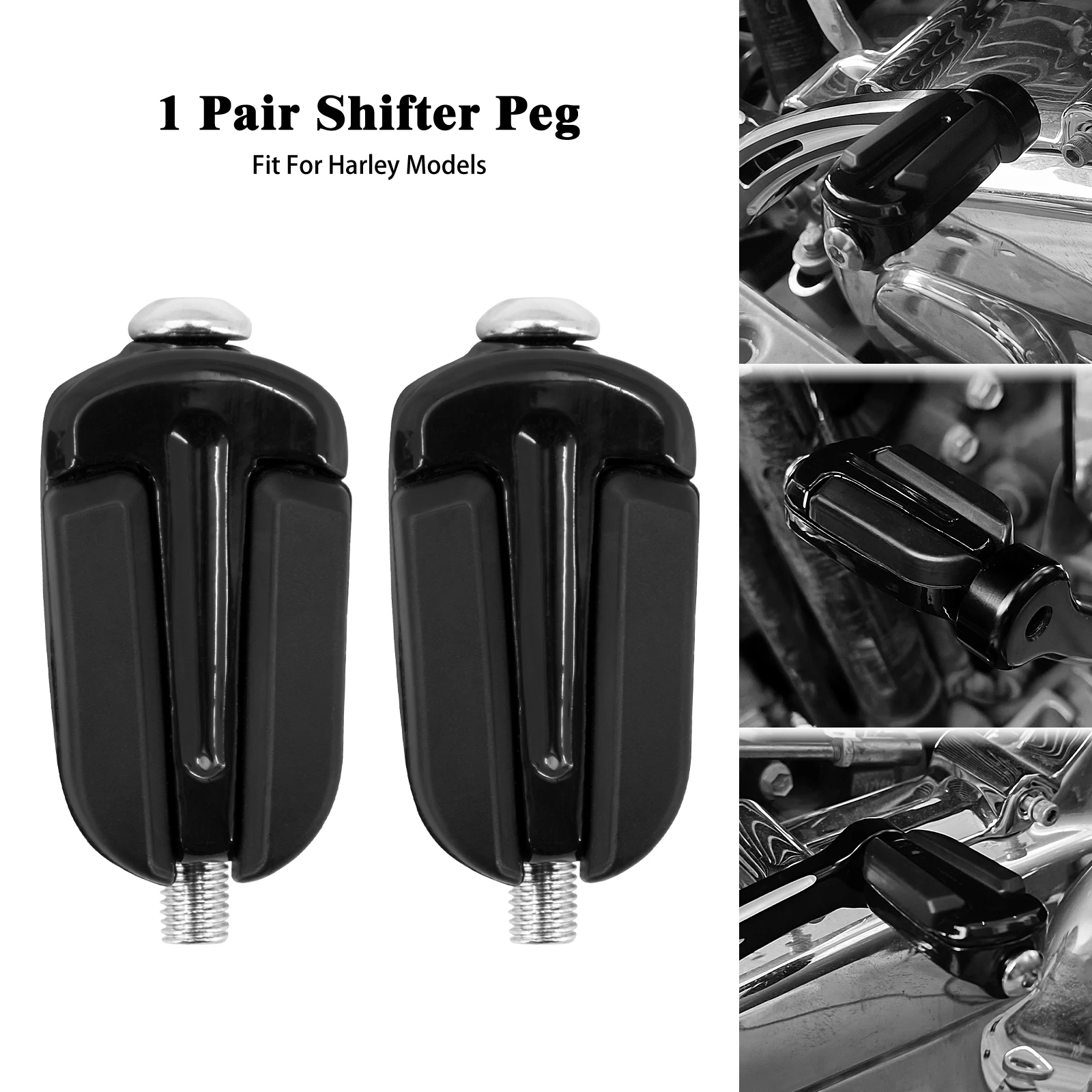 Motorcycle Black Slipstream Shifter Peg Shift Lever Pegs For Harley Sportster XL 883 1200 Touring Softail Dyna Breakout FLHR FLH