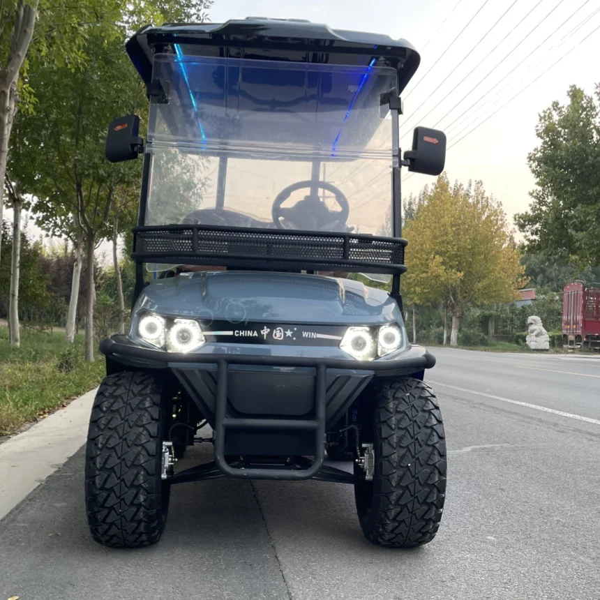 Electric Golf Cart 5KW AC Motor Consistent And Efficient Electric Drivetrain Style Meets Performance Scenic Sightseeing Car