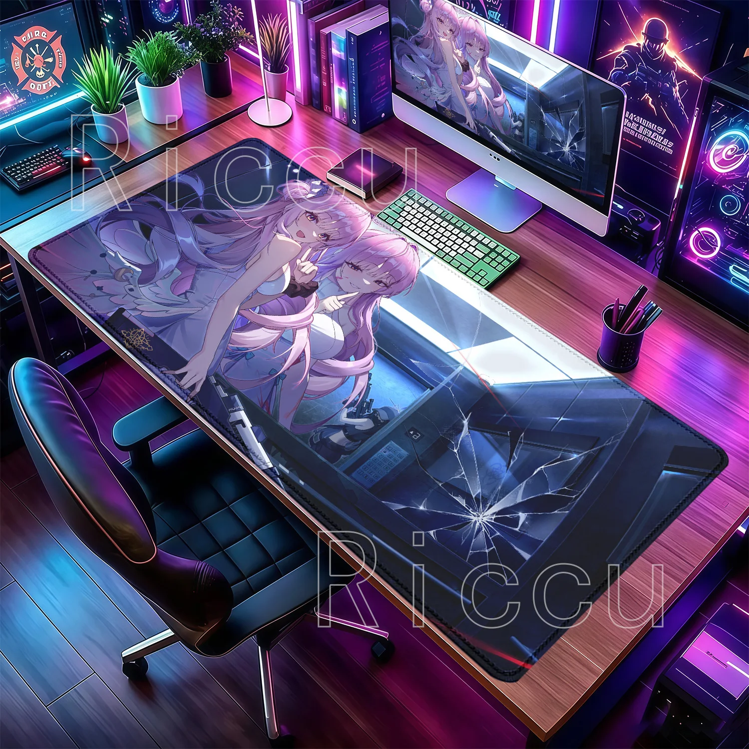 Larger Mousepad Misono Mika Blue Archive HD Printing Anime Sexy Girl Mouse Pad Gaming Office Keyboard Overlock Non-slip Desk Mat