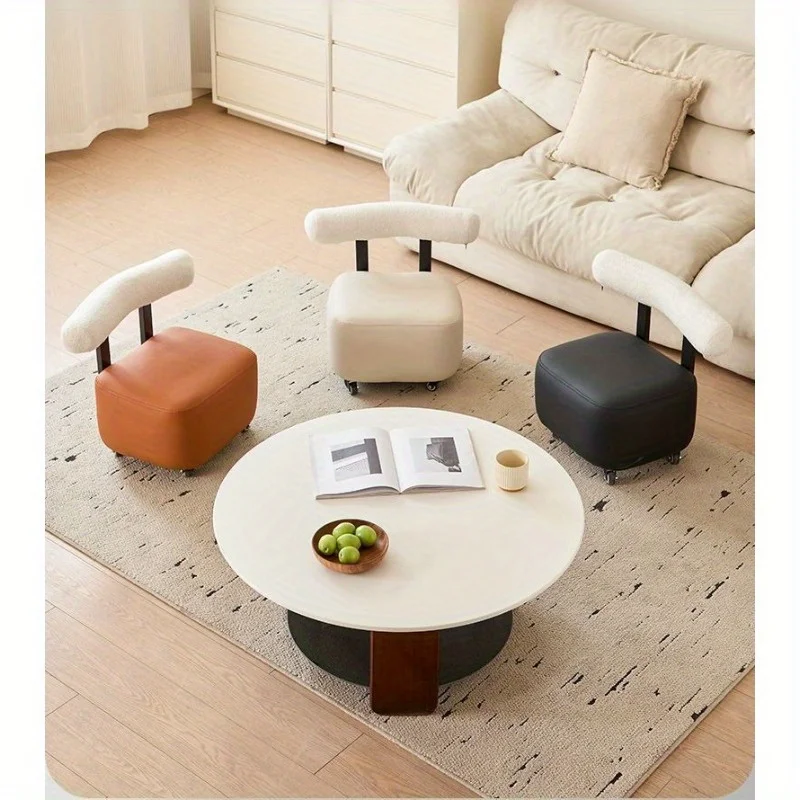 shoe change stool living room creative small stool backrest solid wood sofa stool household light luxury multi-purpose