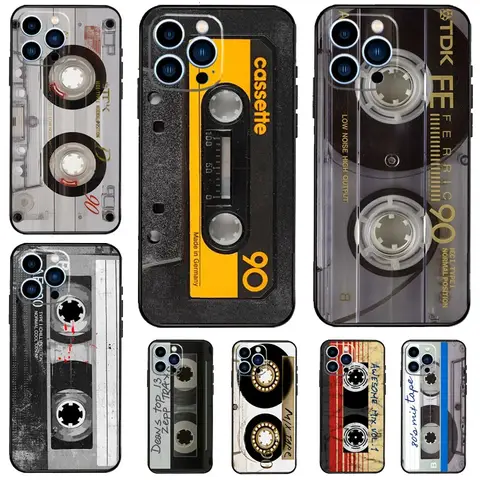 Vintage Cassette Tape Retro Phone Case For iPhone 17 16 15 11 12 14 13 Pro Max Mini X XS XR 7 8 Plus SE 17E Shockproof Cover