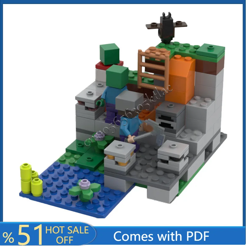 

201 Parts Famous Game Scene Zombie Cave Building Blocks Model For Kid Educational DIY Assembly Toy Creative Brick Set Great Gift