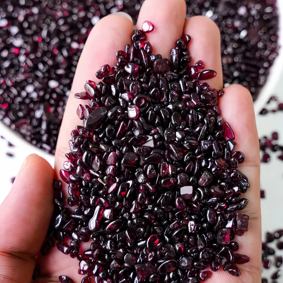 Natural Garnet Crushed Stone, Garden Decoration, Potted Filler, Vase Filler, Fish Tank Decoration Stone, Jewelry, Gift Giving