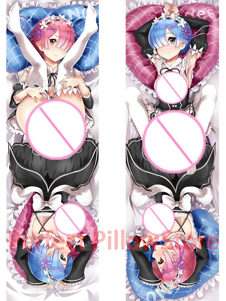 

Dakimakura anime дакимакура Двусторонняя наволочка Dakimakura для тела с принтом аниме Rem, наволочка для взрослых