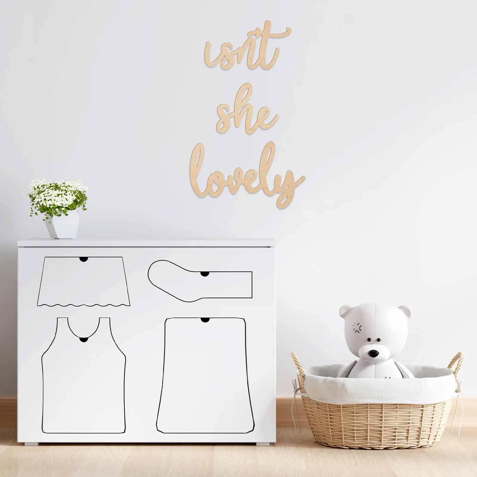 'isn't she lovely' Wooden Wall Sign Wall Decoration Perfect Gift for Baby Showers, Mother's Day & Home Decor