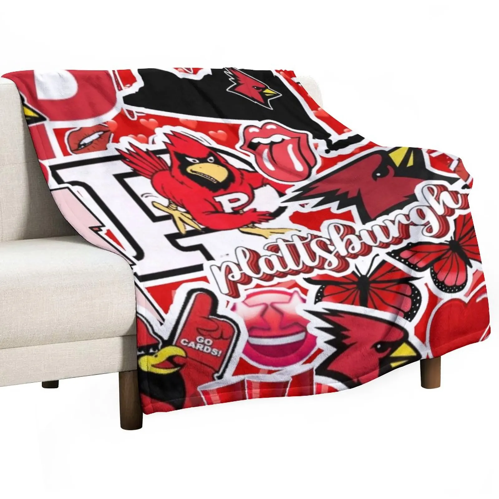 

SUNY Plattsburgh Collage Throw Blanket Weighted Blanket Blanket Sofa Loose Luxury Brand