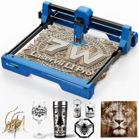 Laservii L1 pro 7W/12W Laser Engraver 300x300mm Laser Engraving Machine 12000 mm/min High-speed Engraving Support Lightburn GRBL for Wood leather Acrylic Metal