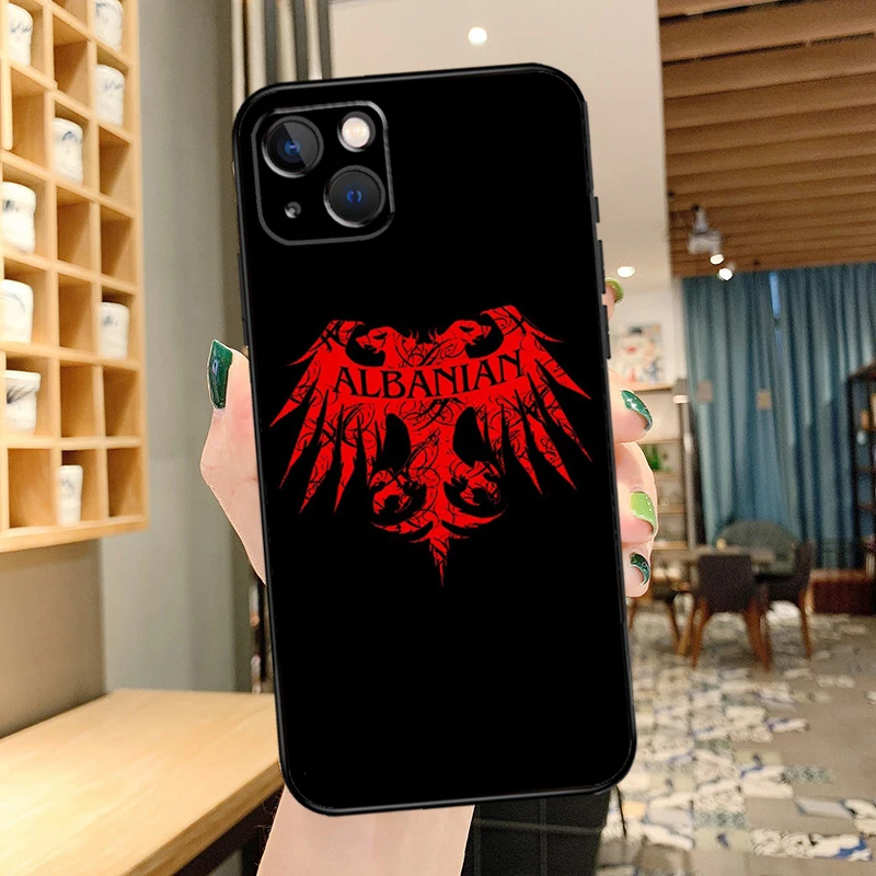 Albania Albanians Flag Phone Case For iPhone 11 12 13 14 15 16 Pro MAX 12 13 Mini X XR XS Max Plus Cover Coque