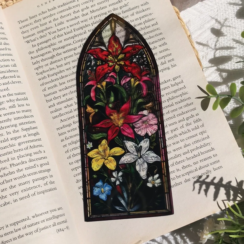 Translucent Stained Window Bookmark Hand Account Decoration Light Flow Shadow Sun Catcher Ornament Dreamy Pattern