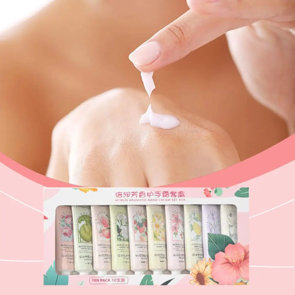 Hand Cream Moisturizing Repair Hand Care30ml*10pcs Anti Hand Floral Fragrance Hydrating Lotion Fruity Dry Anti-crack Smooth W3N6