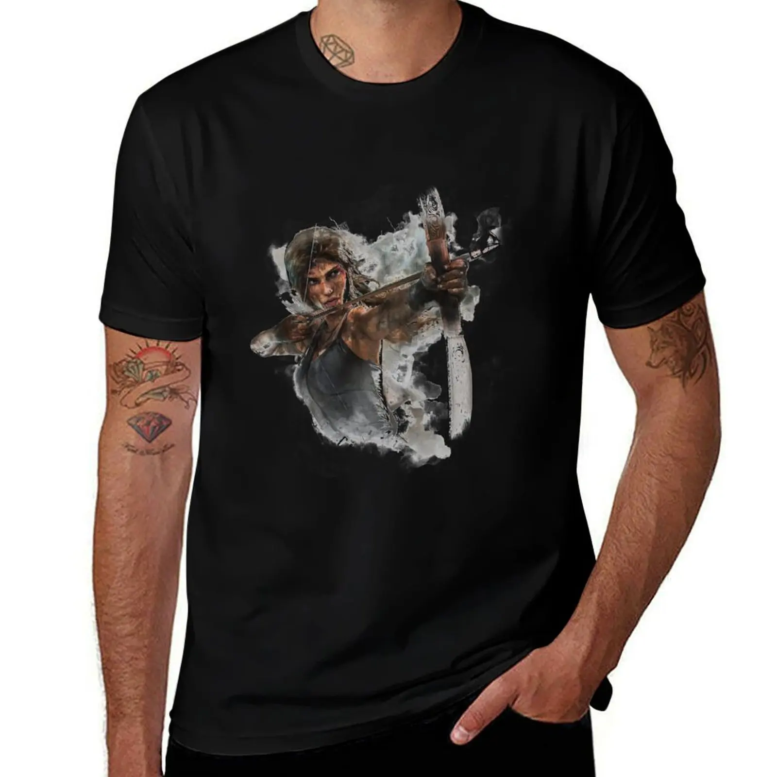 

Tomb Raider Painting T-Shirt man t shirt summer shirt essential t shirt t shirts for men pack