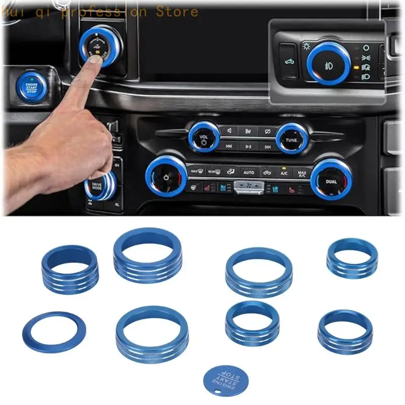Blaues Metall-Akzentset für Armaturenbrett-Bedienung für Pickup-Kabine H8WE 2021–2024 – Detail 10