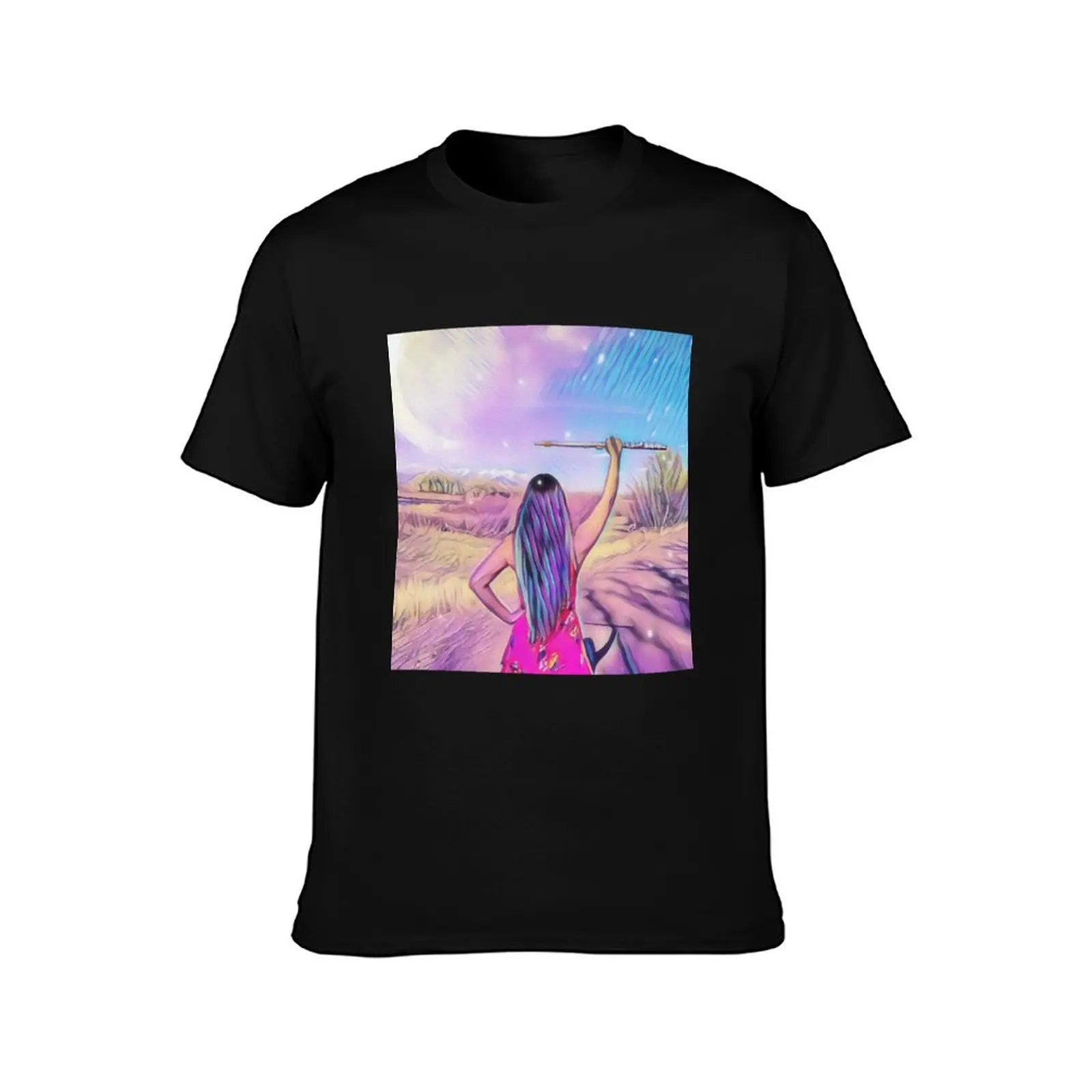Flute Power T-Shirt Casual Fashion Print Tee Top T-Shirt