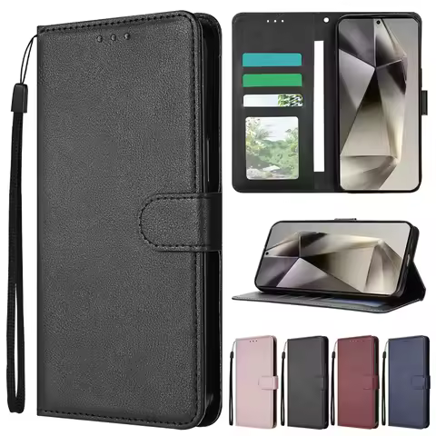 Wallet With Card Photo Frame Magnetic Flip Leather Case For Samsung Galaxy S25 Ultra S24 FE S23 Plus S22 S21 S20 FE A16 A35 A55