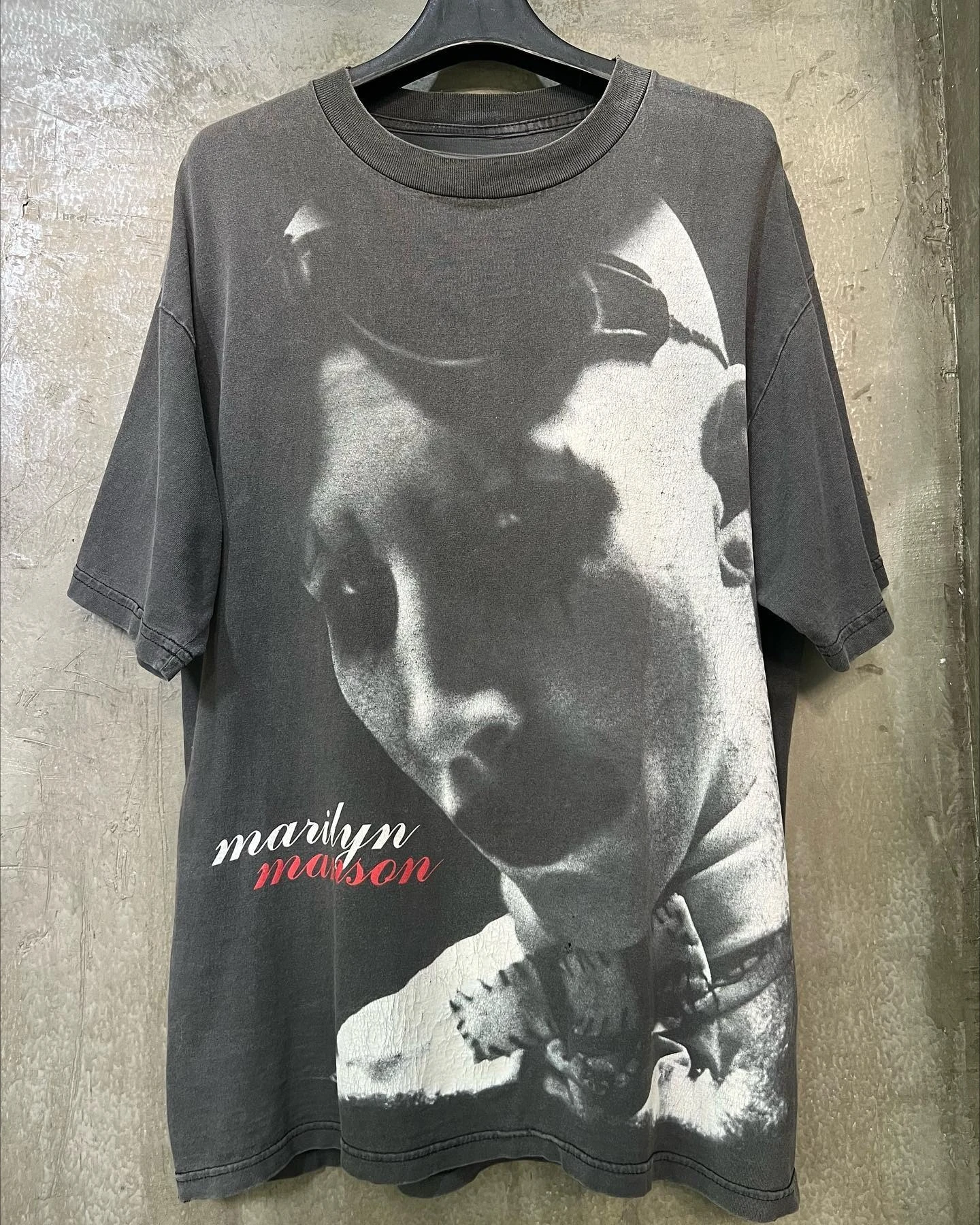 Vintage Marilyn Manson Band Rock Heavy Metal Graphic Tee Cotton Mens Womens T-Shirt Summer Streetwear