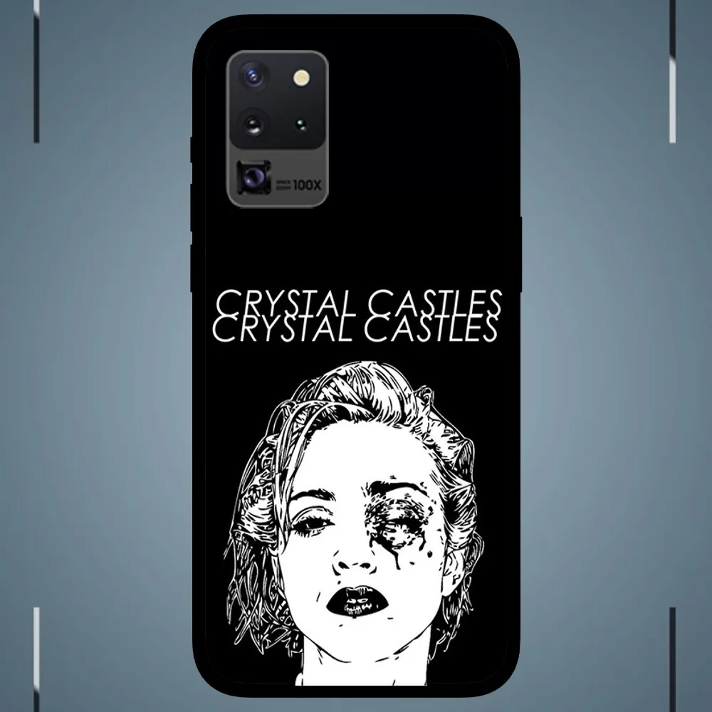 C-Crystal C-Castles Phone Case For Samsung Galaxy S24 S23 S22 S21 S20 FE Note 20 Ultra 5G Black Phone Case