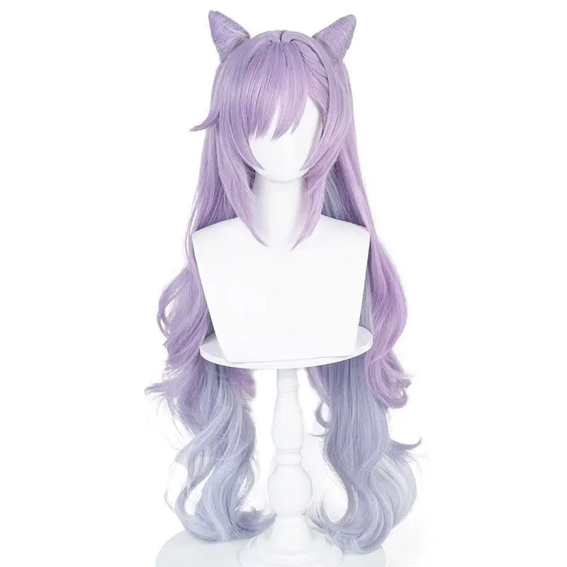 ‌ Genshin Impact Keqing Pruik - Paars lang haar cosplay kostuum, hoge kwaliteit anime pruiken, karakter cosplay accessoires