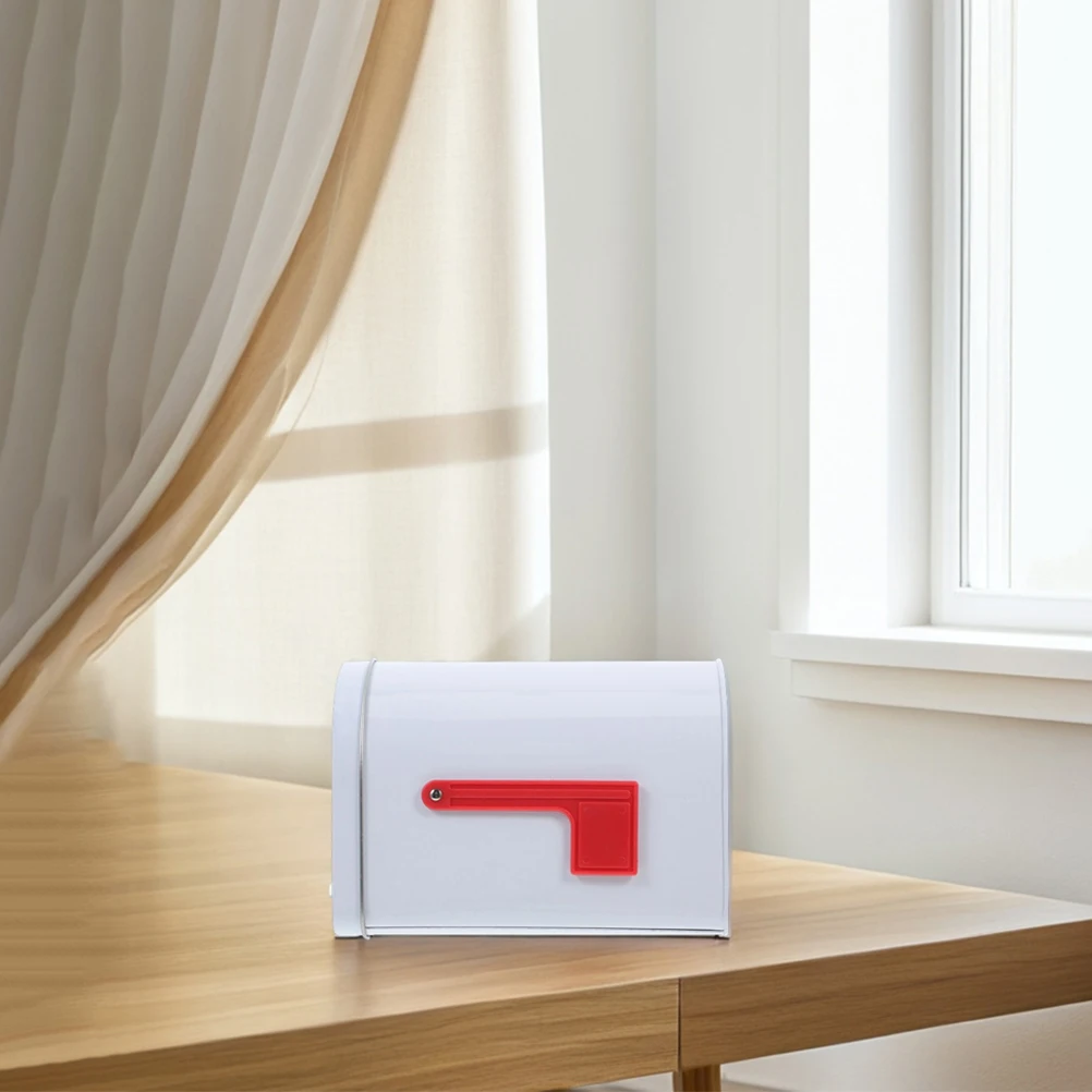 

2 Pcs Mailbox Letter for Playhouse Hanging Organizer Metal Mailboxes outside White DIY Valentines Craft