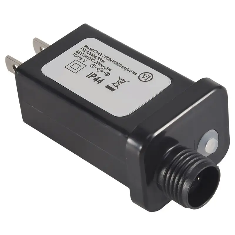 A65P-1 Piece 24V Transformer Plug Power Supply Black Easy Install Suitable For Christmas Halloween LED Equipment Decorations US