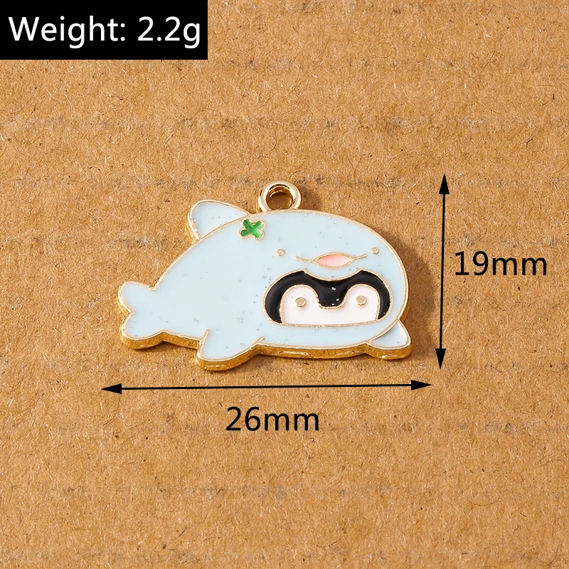 10 Stück süße Emaille-Goldfisch-Anhänger, Charms für Schmuckherstellung, Ohrringe, Halskette, DIY, Armband, Zubehör, Zubehör – Detail 3