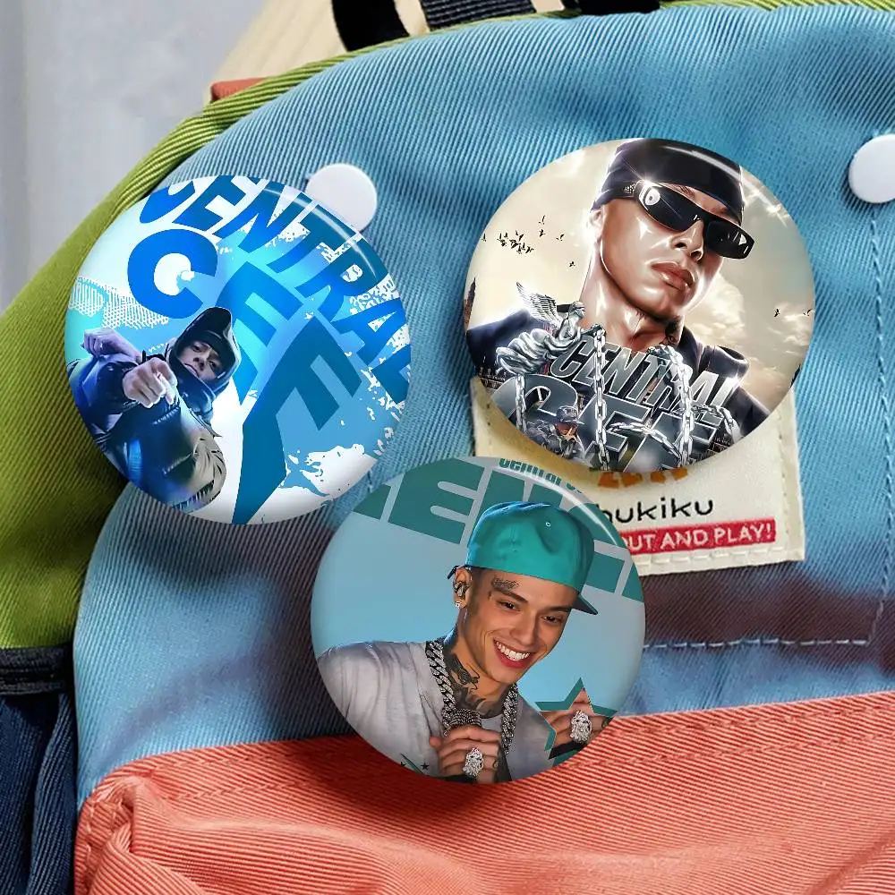 Hip hop rap C-Central Cee Singer Round Button Pins Slogan Creative Brooches Backpack Clothes Decoration Fashion Cartoon Jewelry