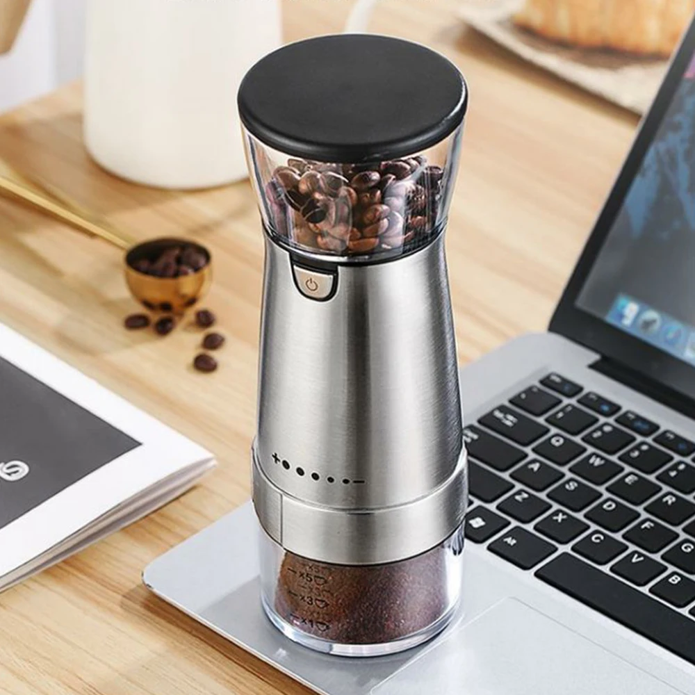 Portable Electric Burr Coffee Grinder with Bag, Conical Burr, Hot Sell, 2023