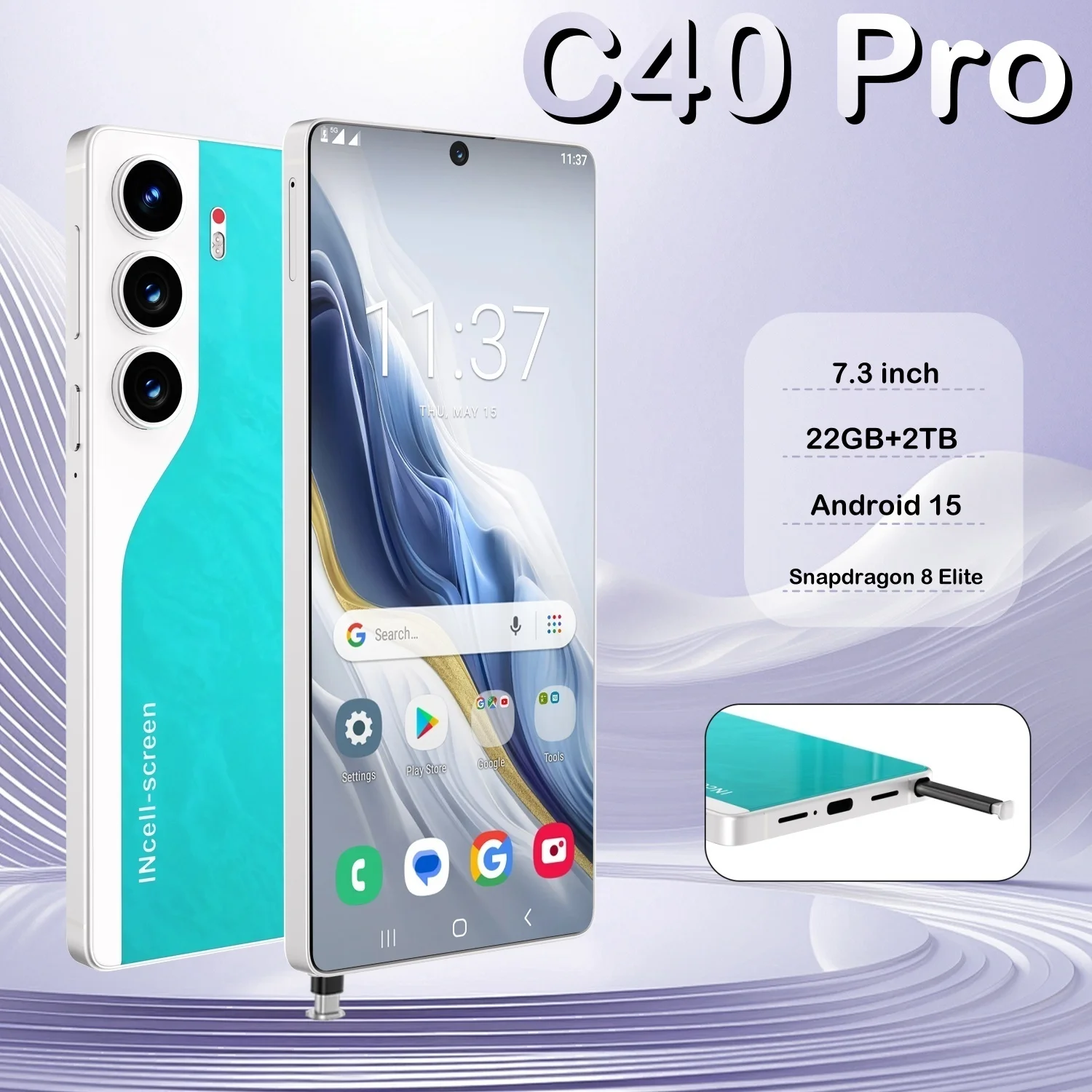 شاشة لمس عالية الجودة لجهاز C40 Pro بحجم 7.3 بوصة مع شاشة AMOLED وذاكرة 22 جيجابايت + 2 تيرابايت – تقييم شامل ونصائح عملية