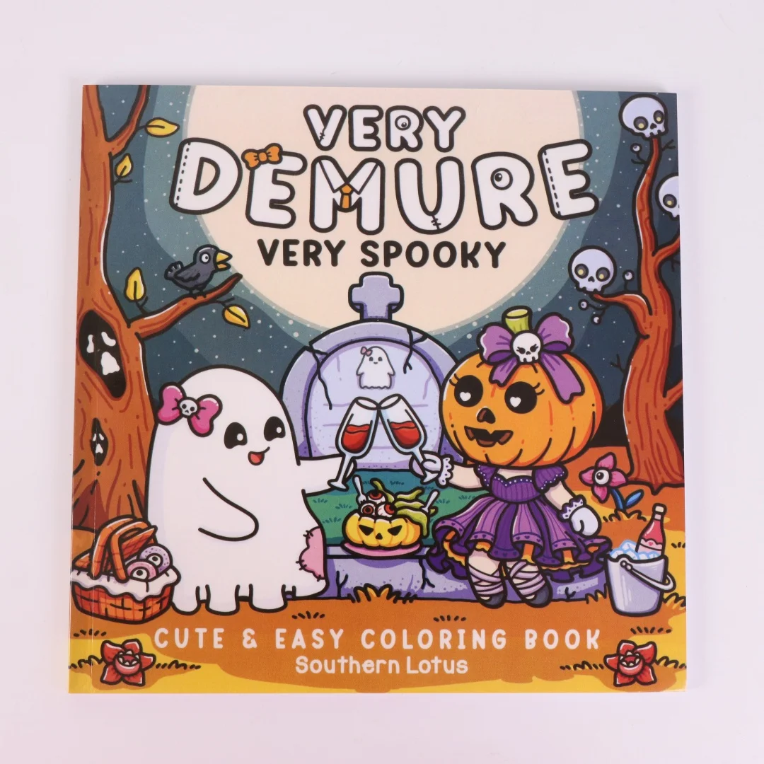 Very Spooky: Coloring Book for Adults and Teens Featuring Lovely Creepy Creatures in Cozy Moments for Relaxation