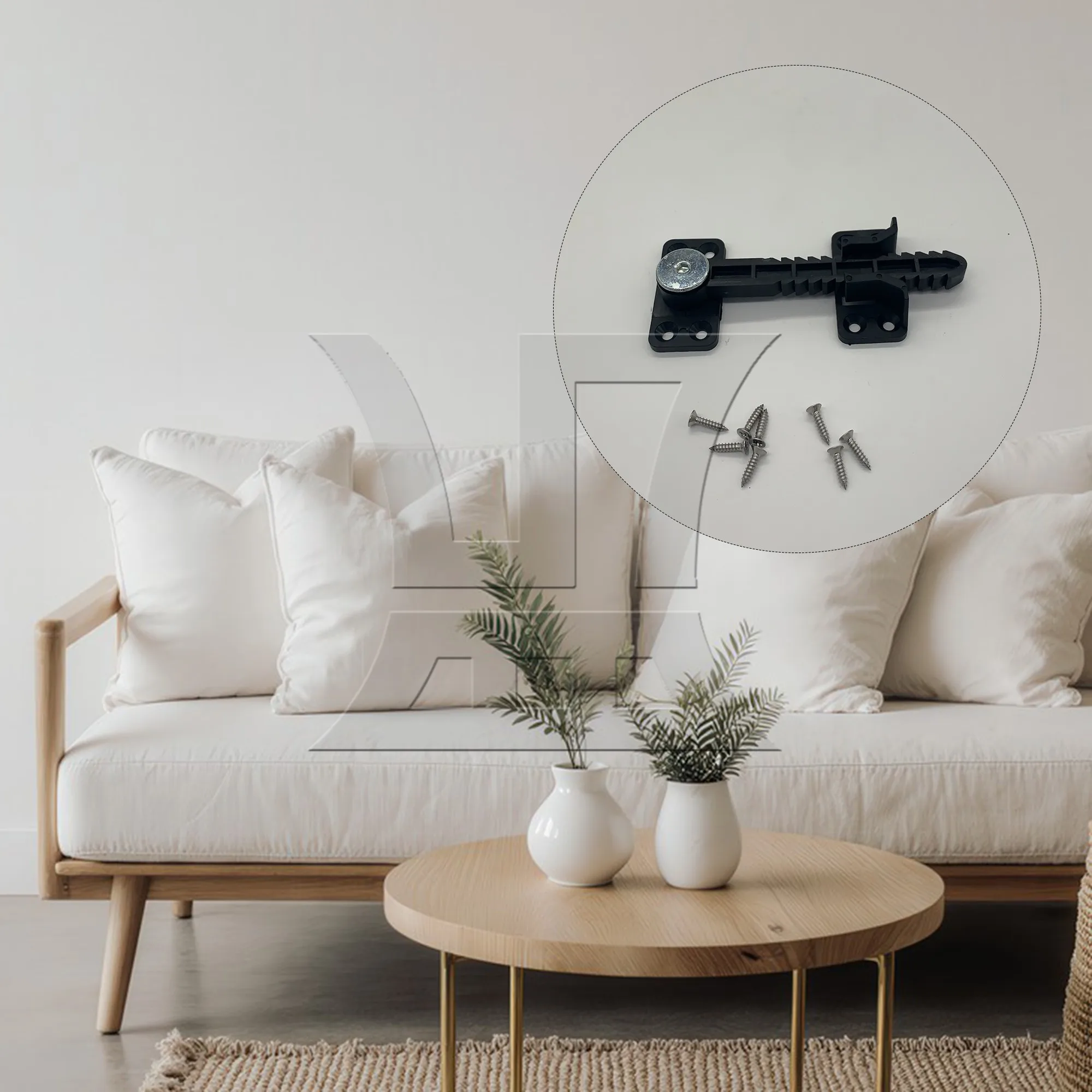 

CNBTR 1pc Invisible Plastic Sofa Buckle Black Sofa Connector