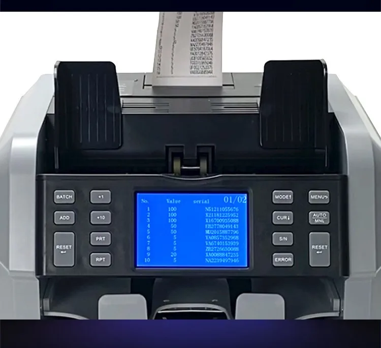 Mix Value Money Counter Machine Touch Screen Multi Currencies Banknote Bill Counting and Sorting with Built-in Printer XD-2700