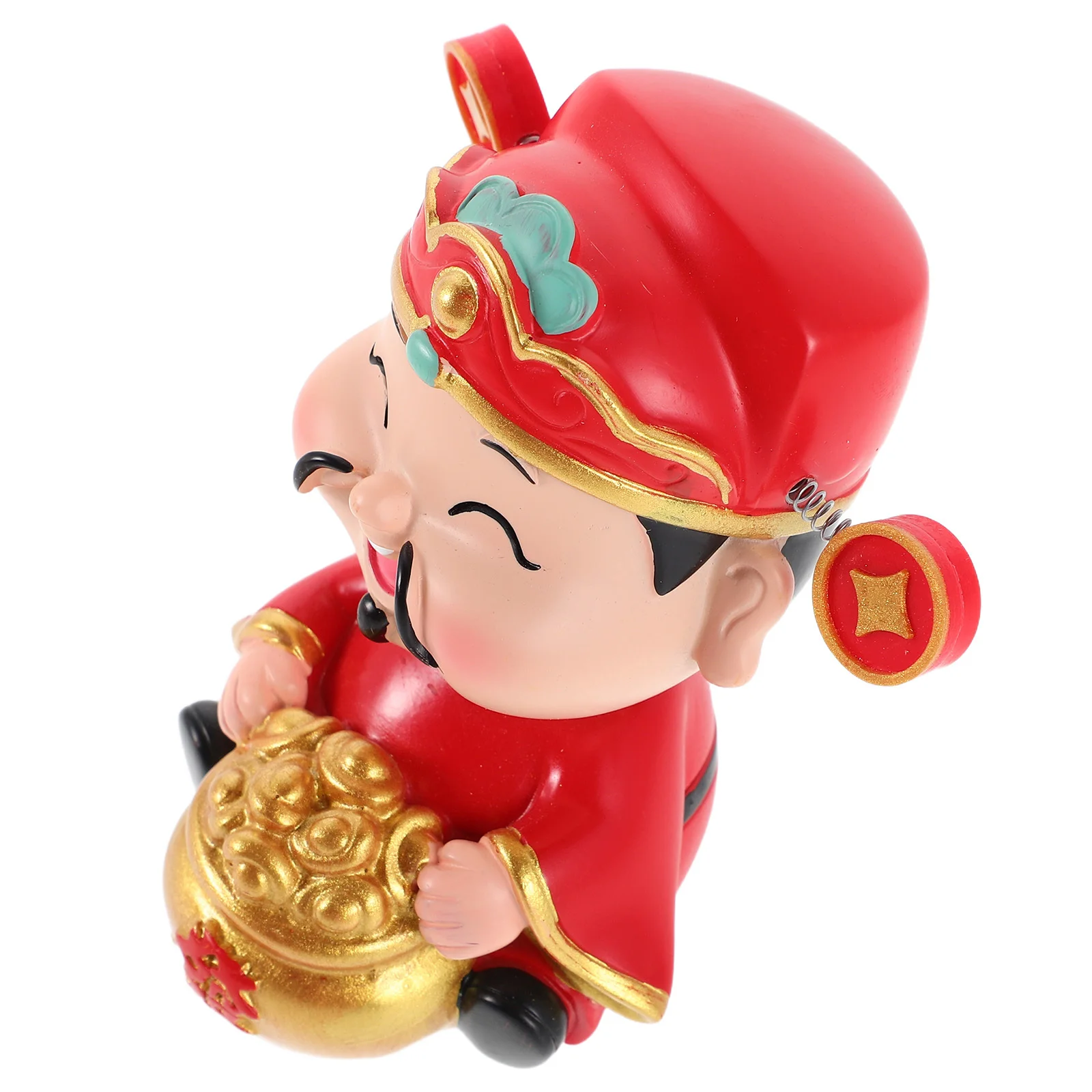 

Money God Nod Ornament Car Dashboard Mini Wealth Statue Office Desktop Decoration Good Luck Prosperity Money Decor Statue