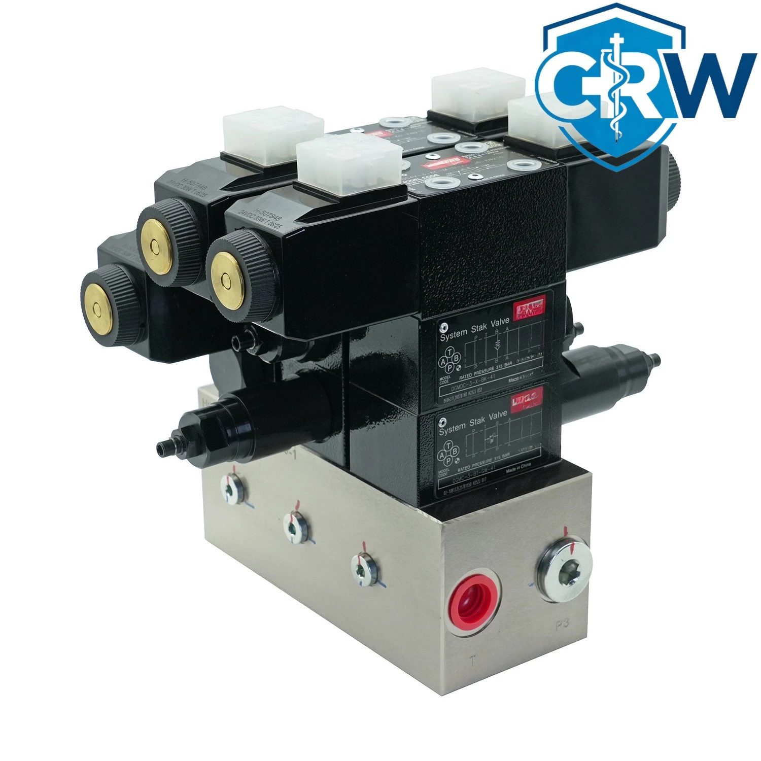 Custom Industrial Hydraulic Manifold Assembly Modular Stack Valve Solenoid Operated Directional Control Sandwich Valve