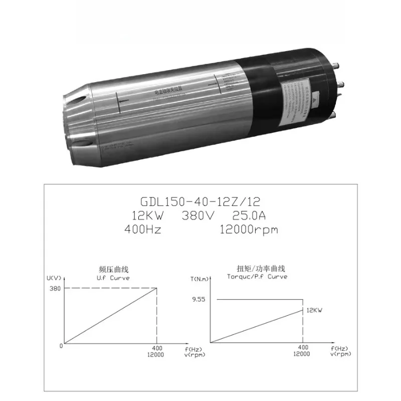 ATC GDL150-40-12Z 12kw Water-cooled High-speed Spindle Motor for CNC Engraving and Milling Machine