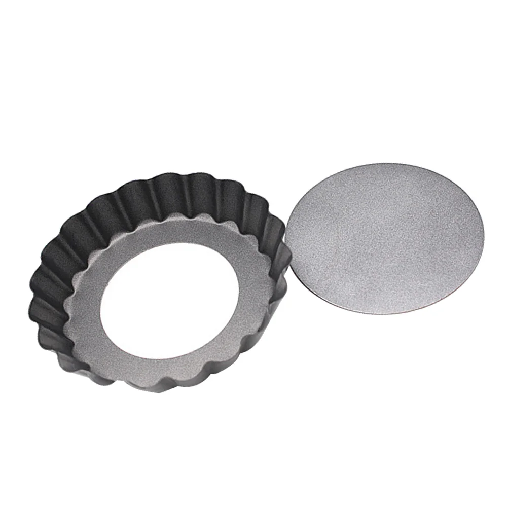 

2Pcs Mini Round Baking Molds Premium Carbon Steel Non-Stick Easy Release Removable Bottom for Tarts Pies Quiches Dishwasher Safe