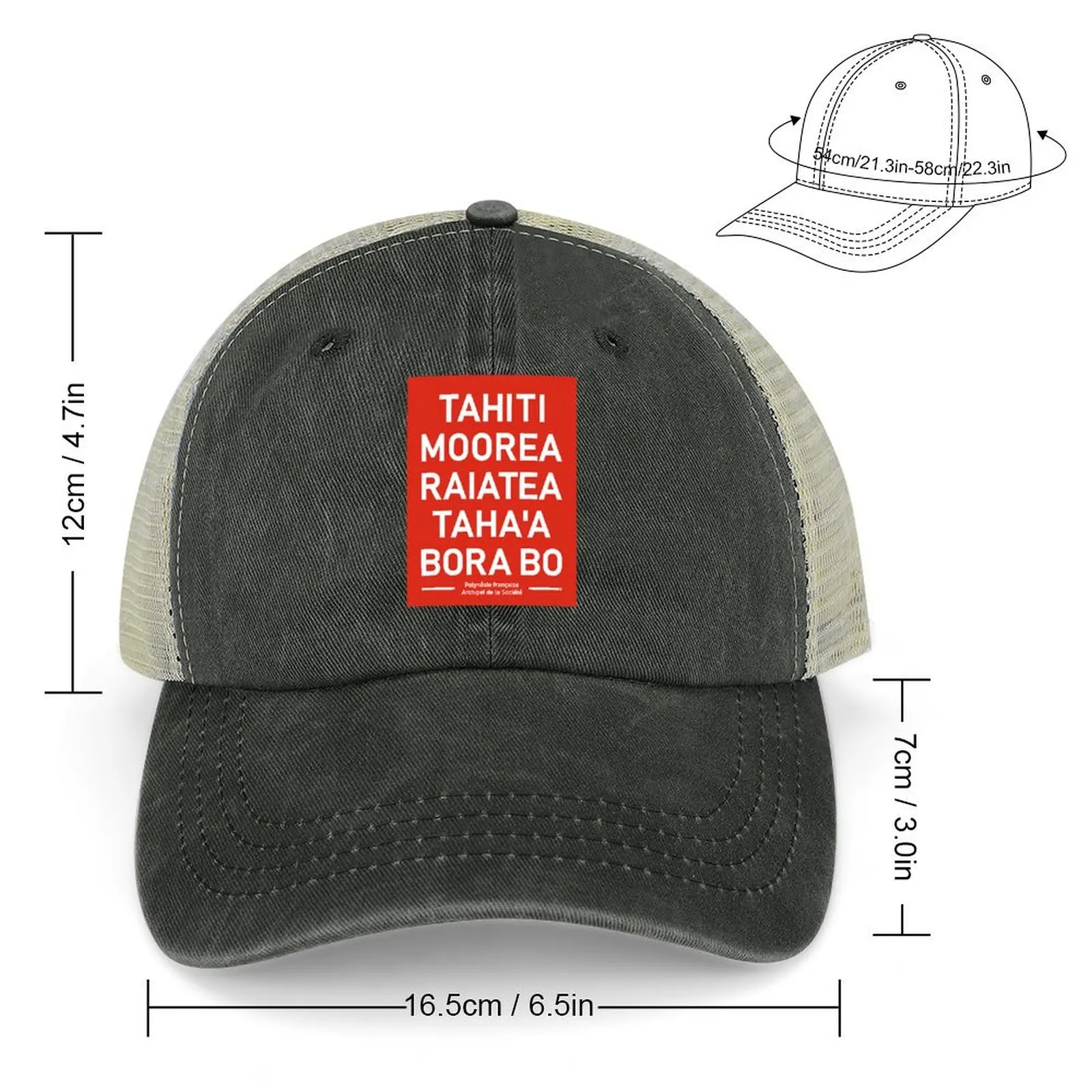 Tahiti Bora Bora Moorea Love Surf Pacific French Polynesia Cowboy Hat Hood beach hat Hats For Men Women's