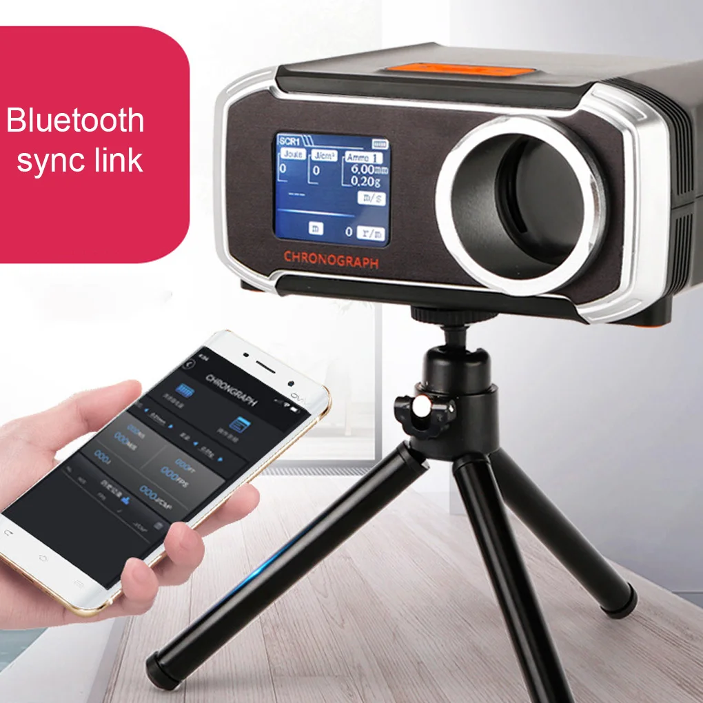 بلوتوث متوافق كرونوغراف سرعة متر سرعة شاشة LCD عرض أدوات قياس السرعة مقلاع القوس سرعة متر #4