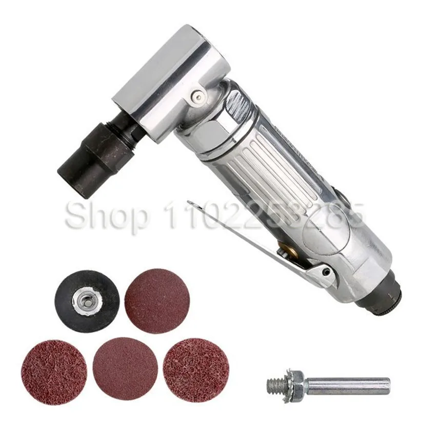 1/4 Inch Pneumatic Tools Right Angle Pneumatic Engraving Machine Polisher Air Mill Grinder for Metal Processing 20000rpm