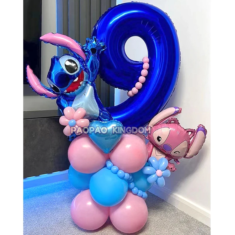 Disney-Ensemble de ballons en aluminium CAN o & Stitch, décorations de fête d\'anniversaire pour garçon et fille, globos gonflables à l\'hélium,