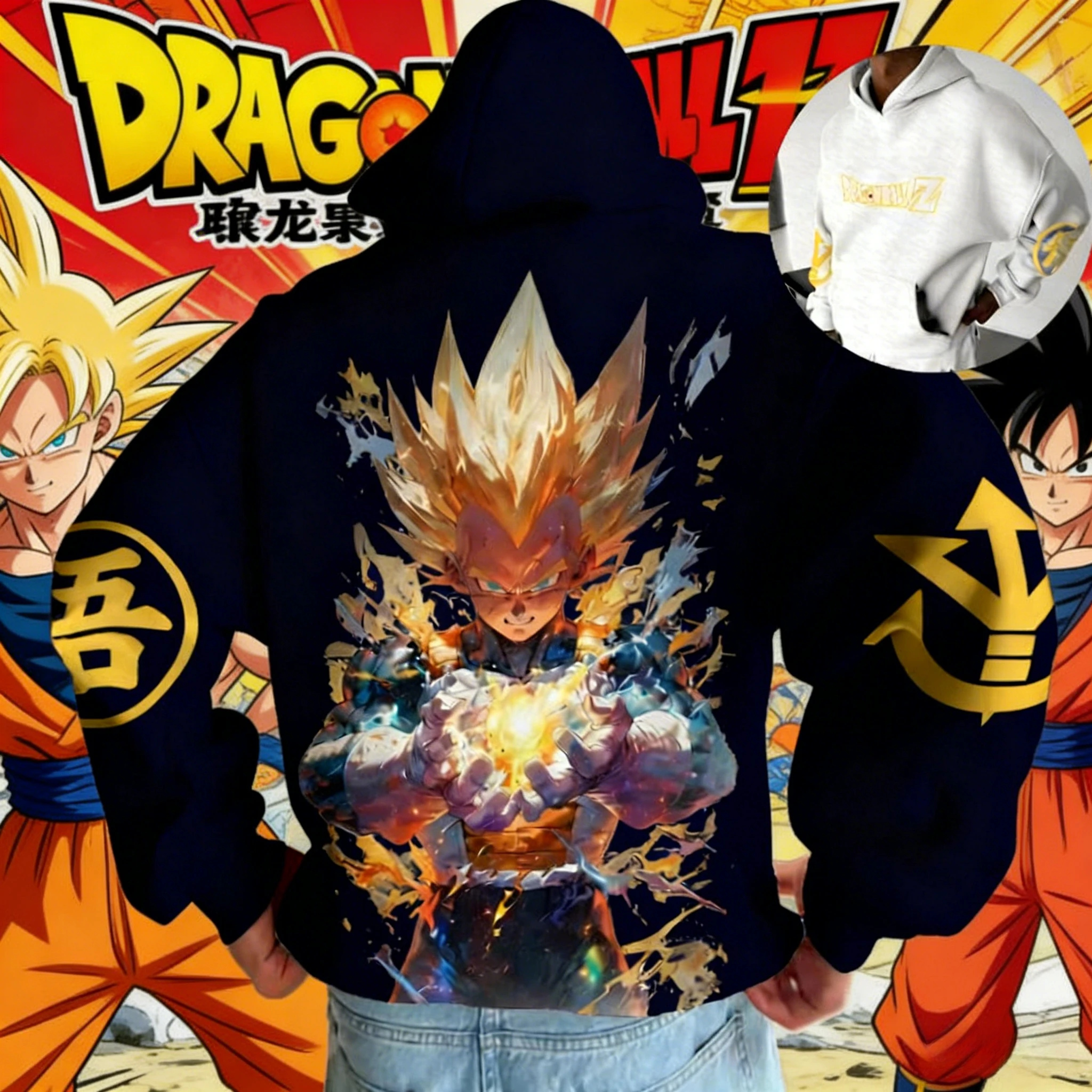 

Dragon Ball Comics Co Branded Printed Hoodie 2026 Autumn/Winter New Loose Retro Casual Japanese Harajuku Neutral Hoodie Top.
