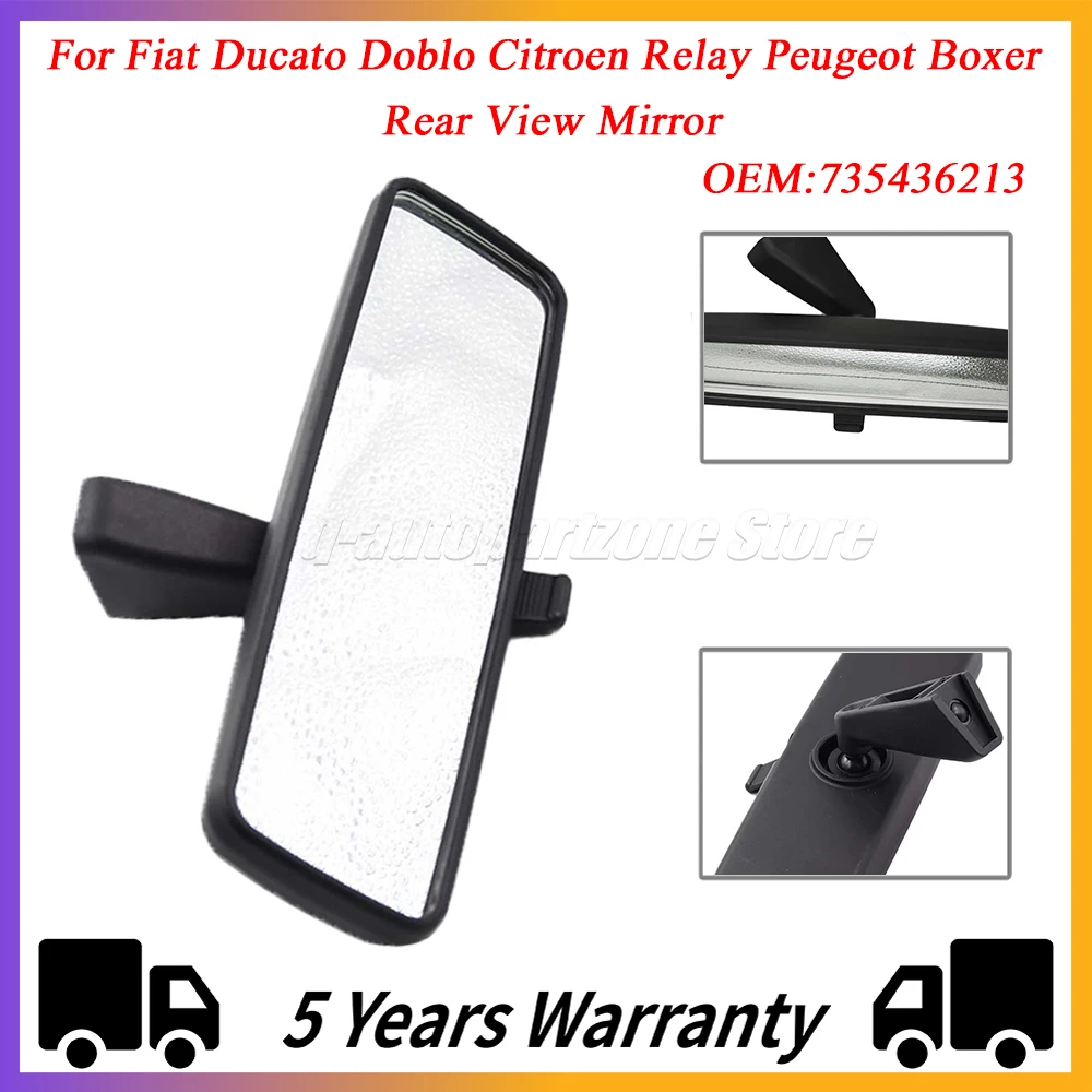 New 735436213 Interior Mirror For Fiat Ducato Doblo Citroen Relay Peugeot Boxer Rear View Mirror