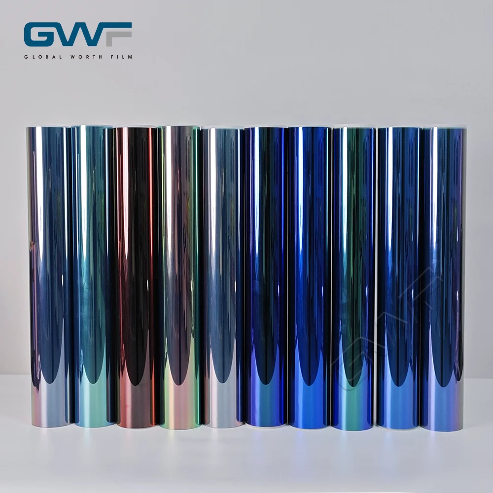 

ATV Sakura Pink Rose Red Chameleon Window Film PET Material 80% Visible Light Transmittance UV Block Car Tint Roll