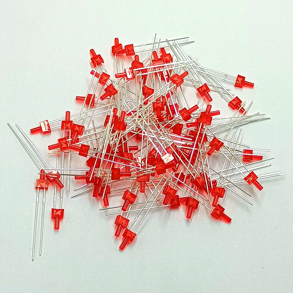 100pcs Multicolor 2mm Flat Top Led Diffused/Water Clear Red Yellow Blue Green White Orange LED Light Lamp