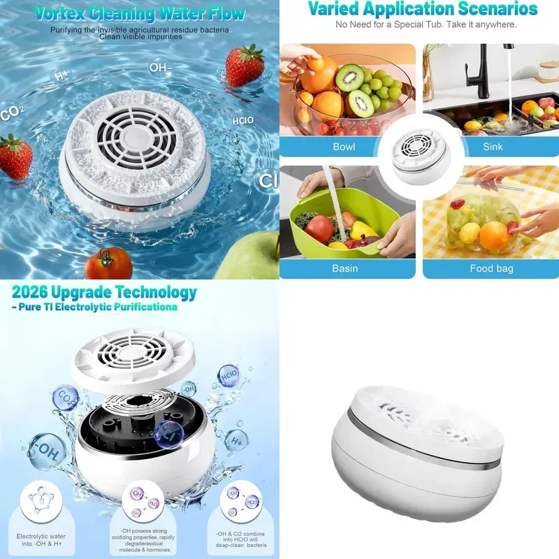 Cross-border automatic wireless fruit and vegetable cleaning purifier, ingredient cleaning machine, home fruit sterilization,