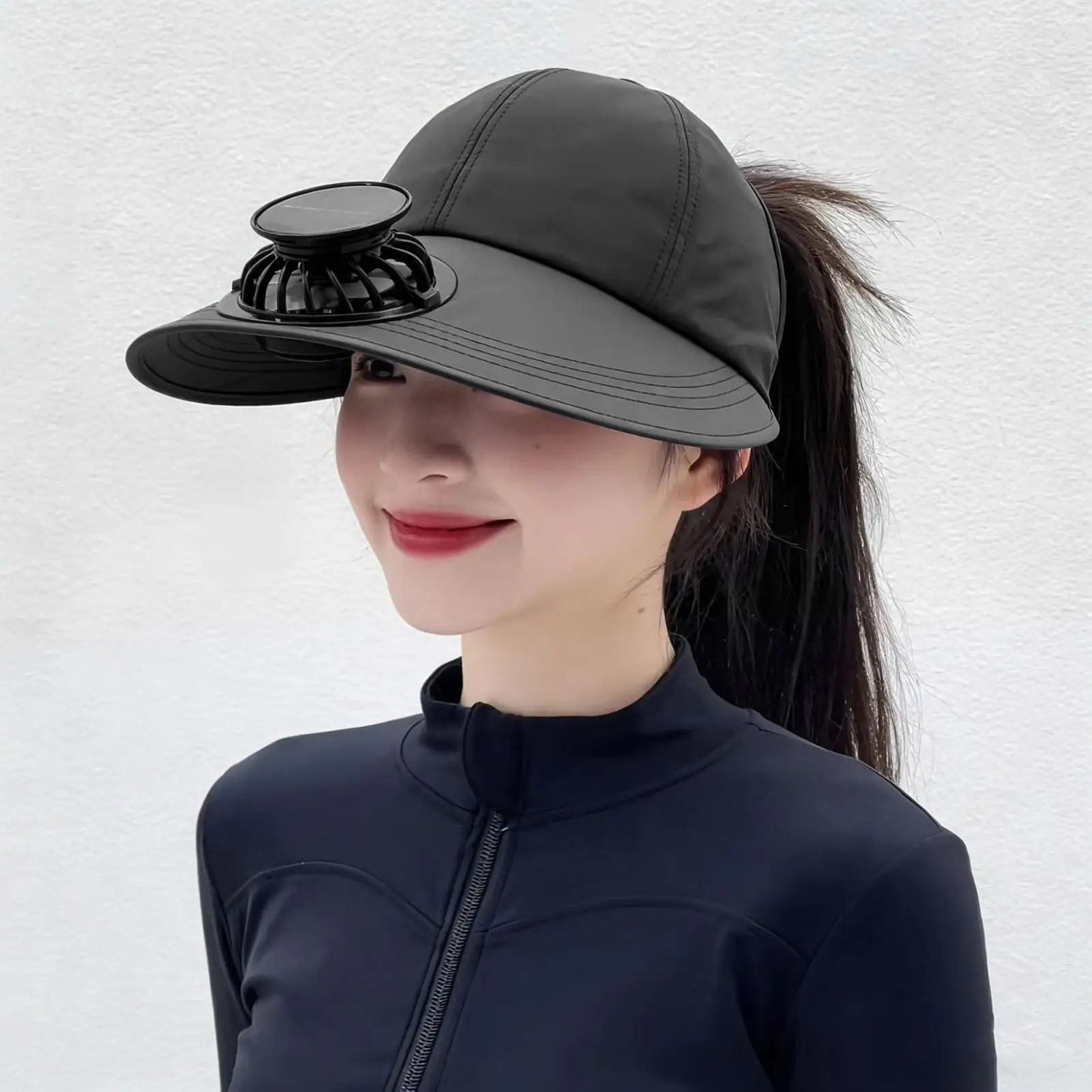 

Fan Hat For Men Personal Gear 600mAh Rechargeable Solar Fan Baseball Hat For Sports Fishing Beach Travel Vacation Backpacking