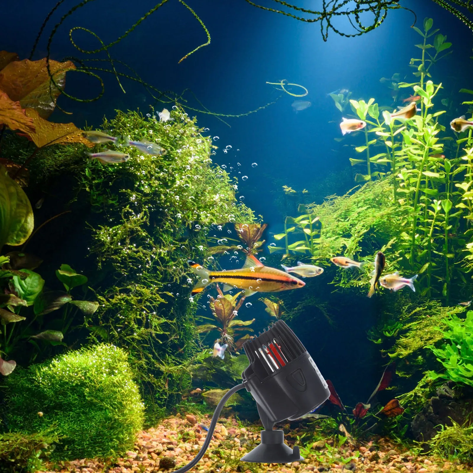 

Aquarium Clean Pump Plastic Black Eu Plug Rotatable Strong -Making Pump for Aquarium Water Circulation